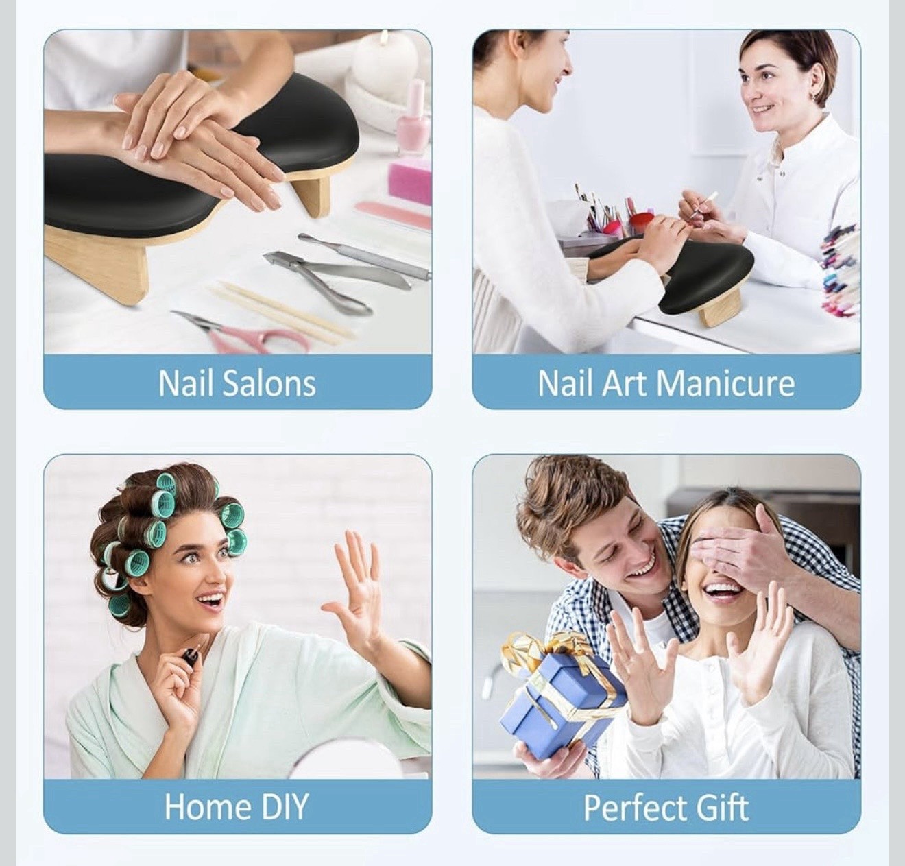 Hand Rest for Nails Tech, U Shaped Arm Rest for Nails Tech with Nail Table Mat..