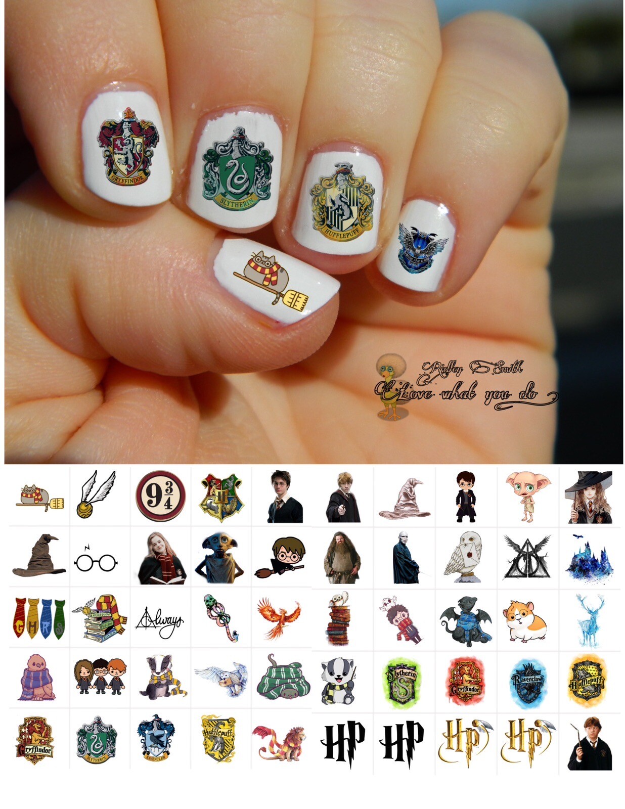 Harry Potter Waterslide Nail Decals Set Of 50 Instructions & Bonus