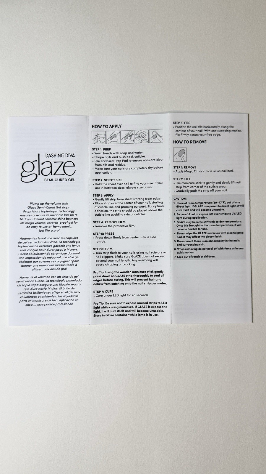 Dashing Diva GLAZE Semi-Cured Gel Nail Strips Sweet Soulmate Pink Ombre HTF
