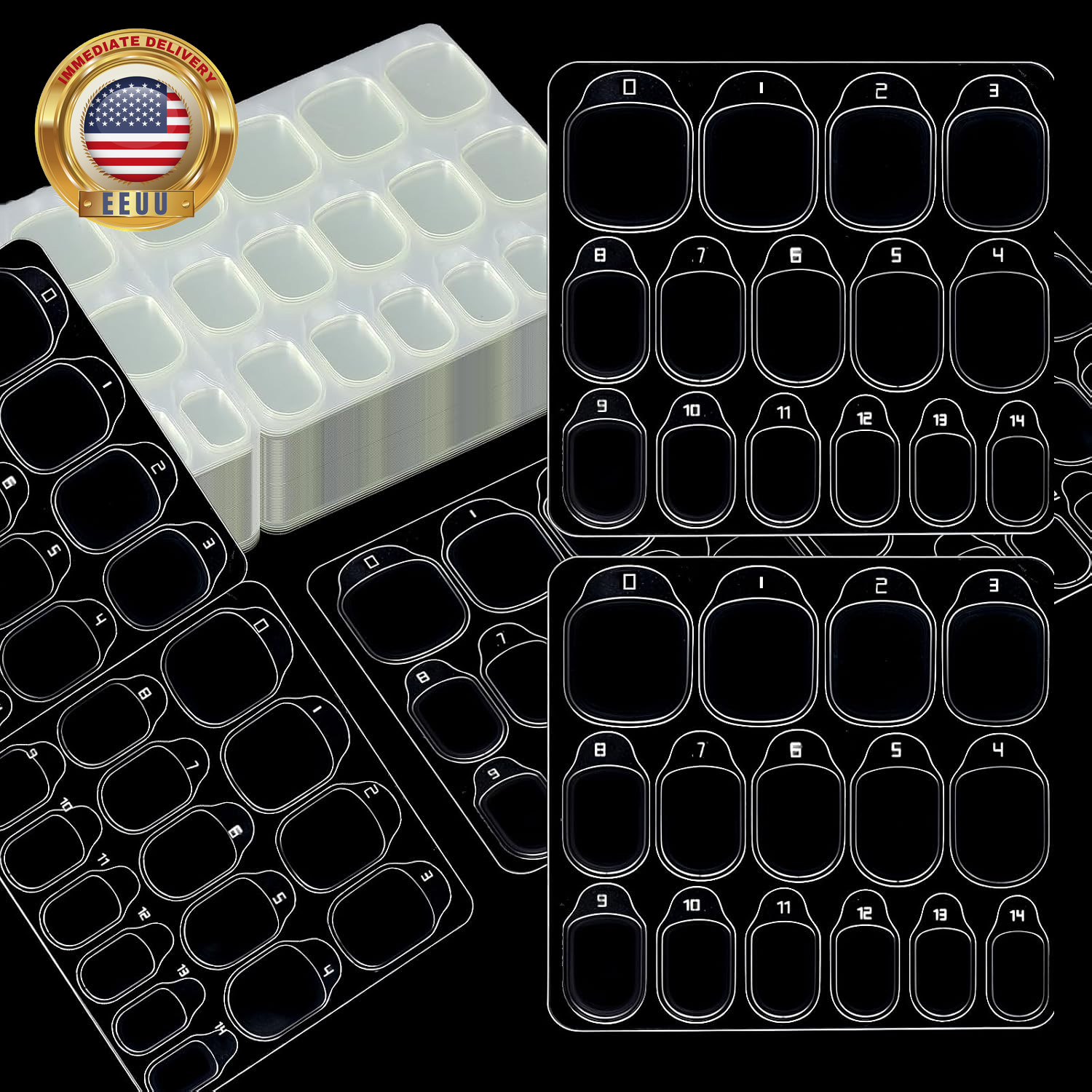 600Pcs Nail Adhesive Tabs Nail Stickers for Press on Nails Sticky Tabs Double Si