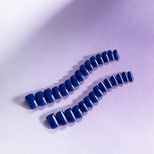Medium Short Square Royal Blue Press On Nails – Fake Nails with Royal Blue