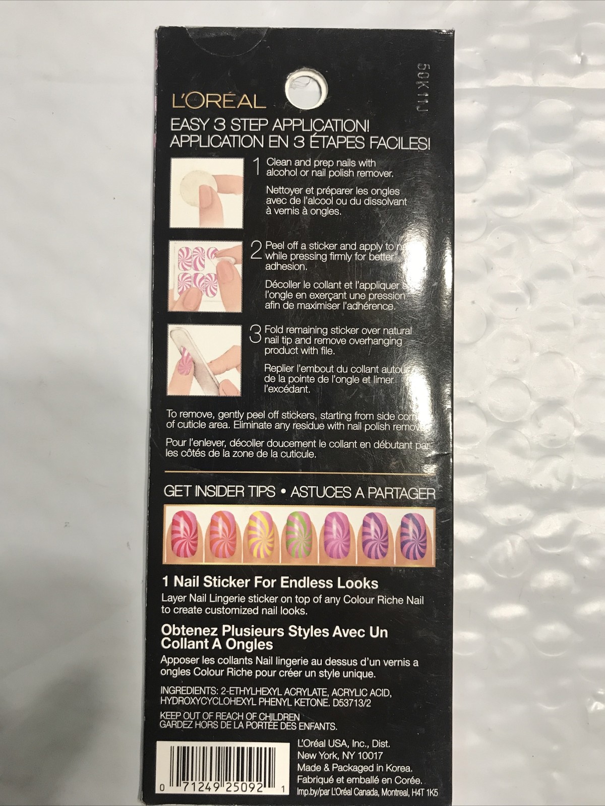 3 Box Lot LOREAL Colour Riche Nail Lingerie 709 PRINCESS SPRINKLES sealed NIB