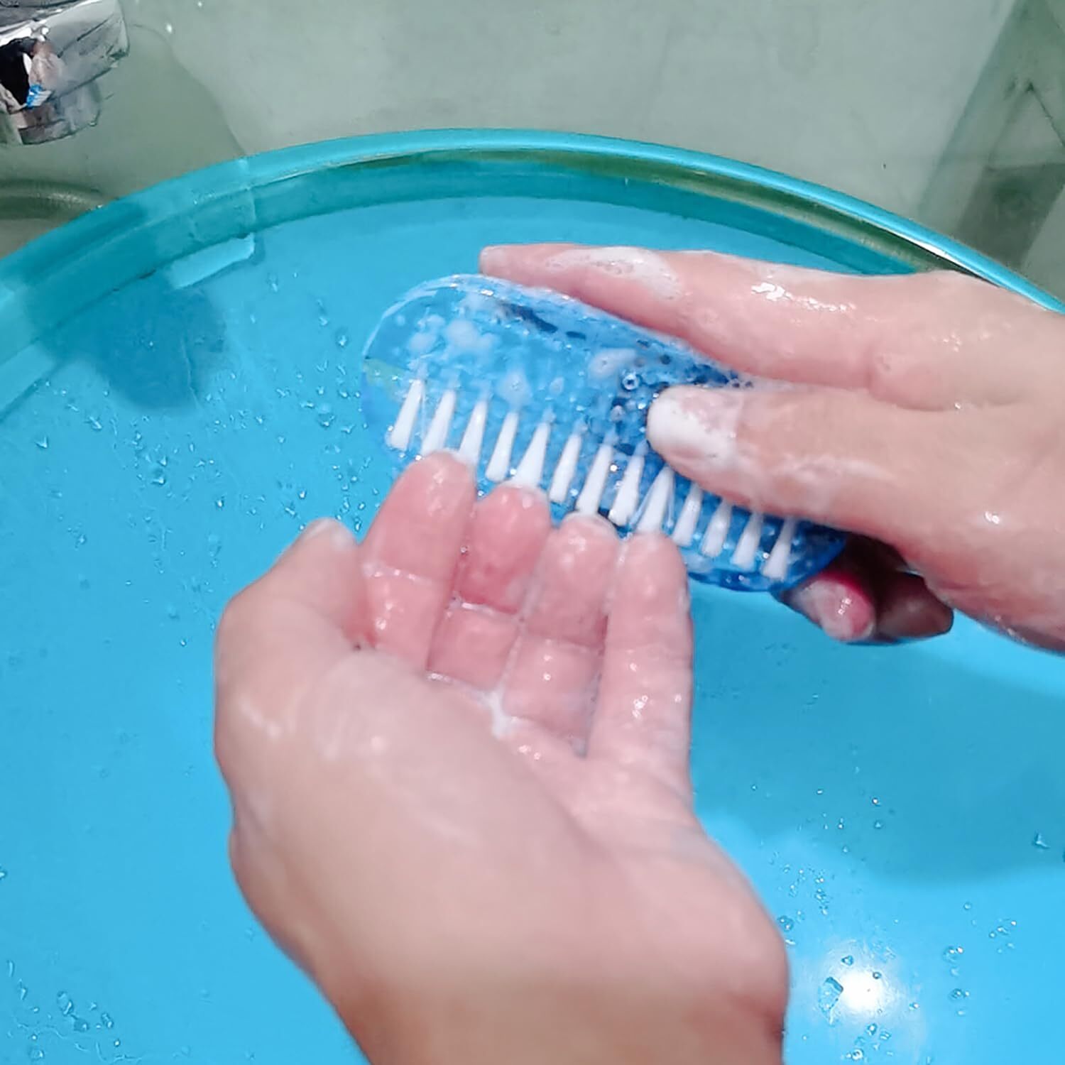 Nail Cleaning Brush Two Sided for Fingernails Soft Stiff Bristles 4 PCS