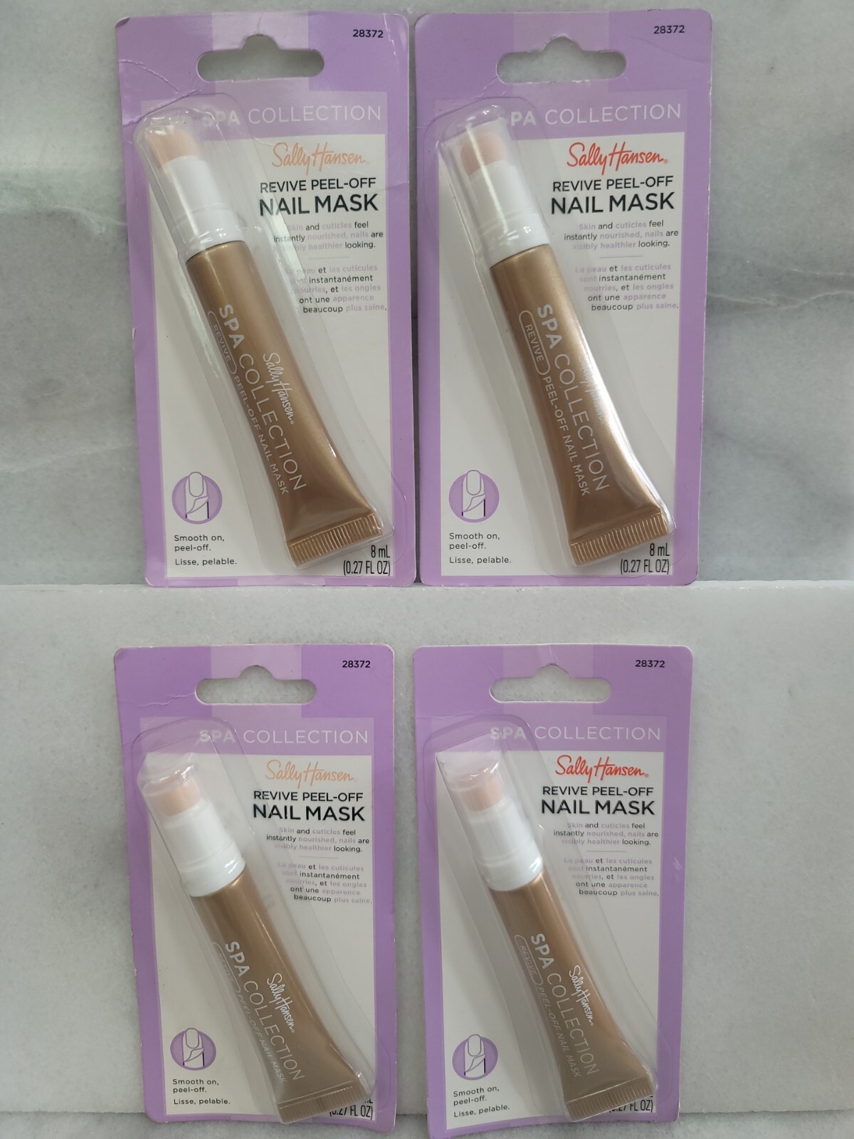 4 pack Sally Hansen Revive Peel-Off Nail Mask, Spa Collection, Peel Off # 28372