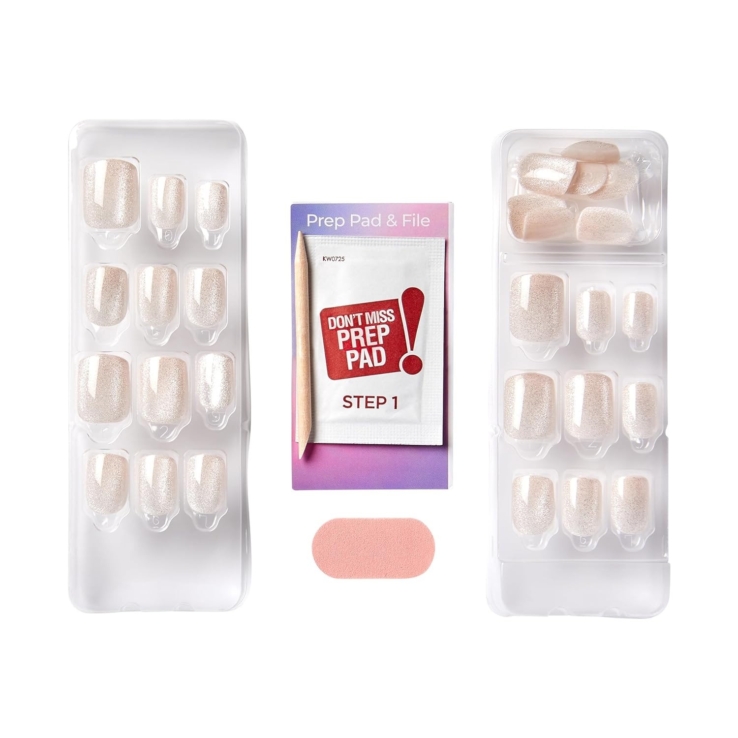 imPRESS Color FX 30 Press On Nails Rebel White Short False No Glue Mani 91399