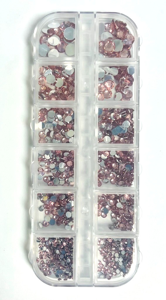 Multicolor Resin and Crystal Round Nail Jewelry Crafting Gems Multipack Kit