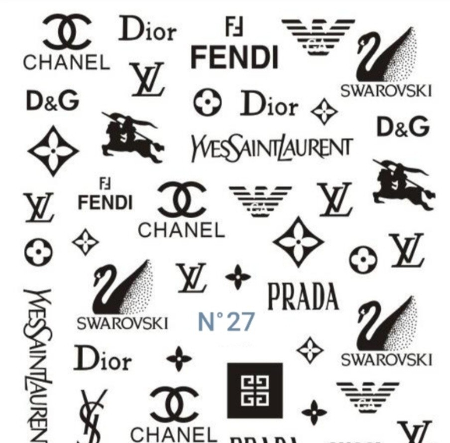 NWT NAIL ART DESIGN SELF-SEAL STICKERS LARGE SOLID BLACK ICONS N°27!