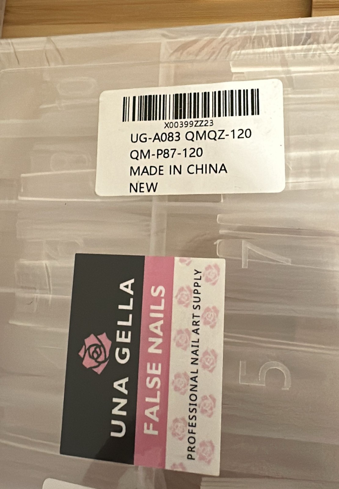 UNA GELLA 120pcs XXL Full Square Gel Tips – Clear, Matte Straight
