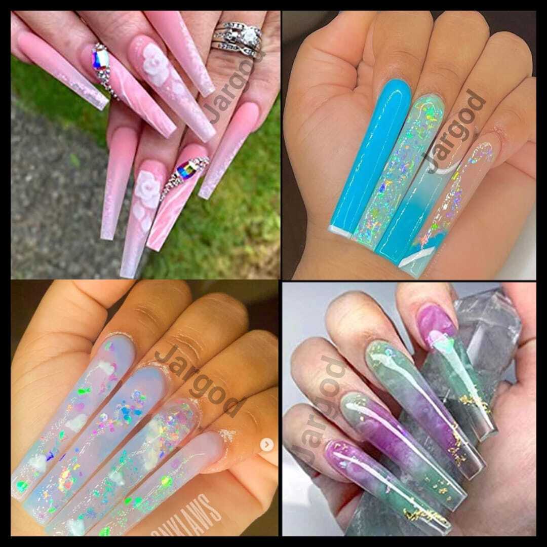 XXL C Curve Half Tube Waterpipe Half Cover Artificial False Fake Nail Tips jargo