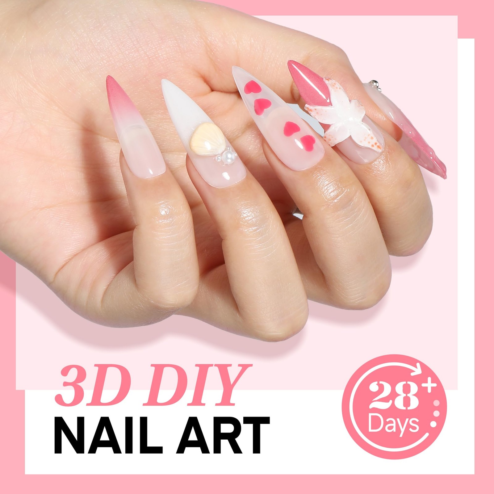 UNA GELLA 3D Gel Nail Art, Sculpting G el Glue 15g 4 in 1 clear