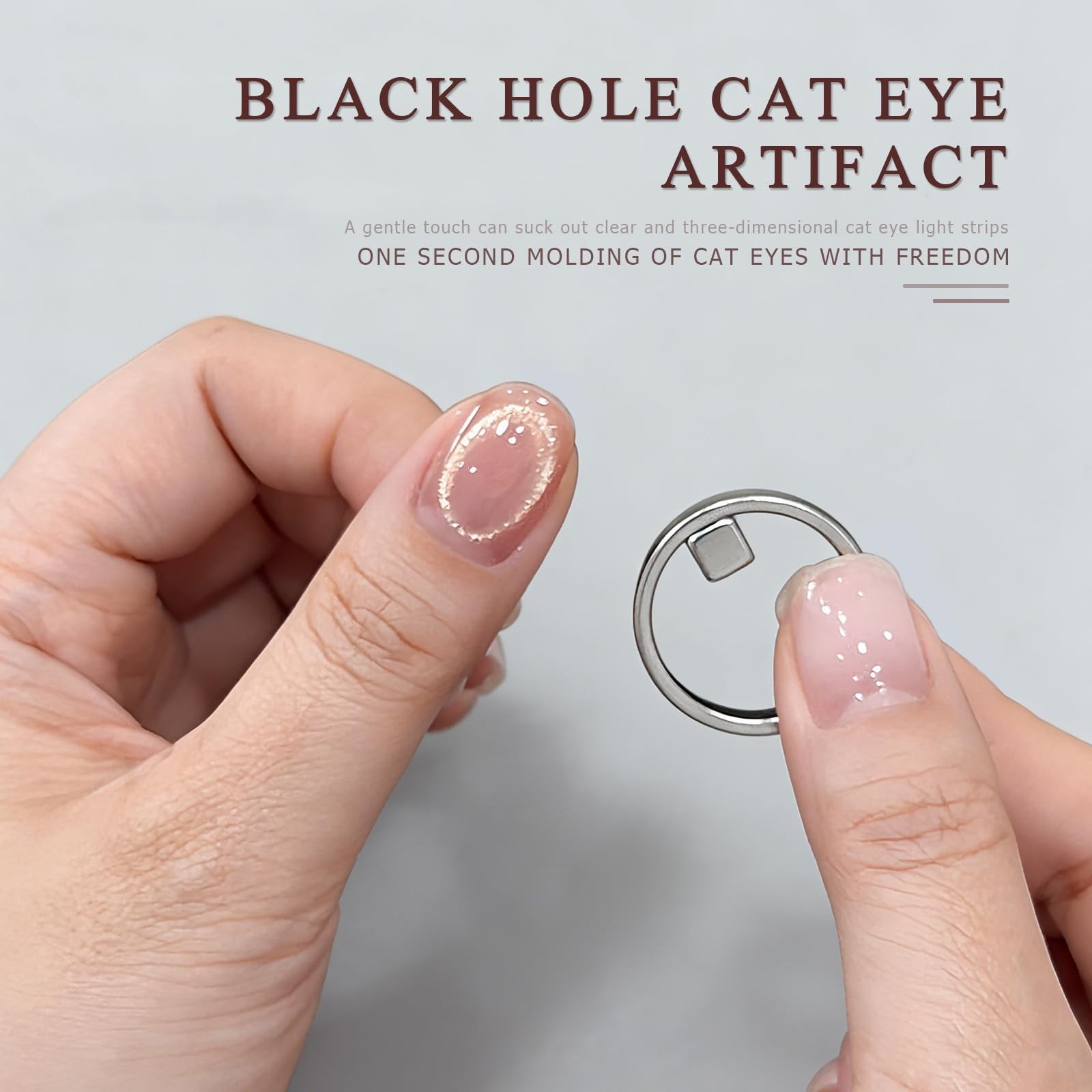Ring-Shaped Cat Eye Magnet for Nails,Strong Nail Magnet Tool,Y & Rin-gMagnet(…