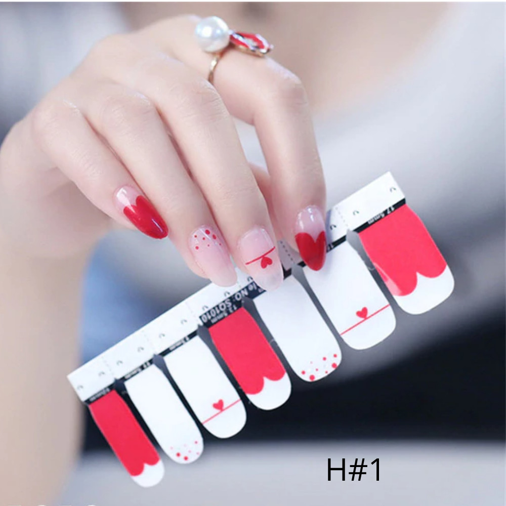 Premium Nail & Toe Nail Polish Strips Wraps Stickers. Pedicure Manicure Match.