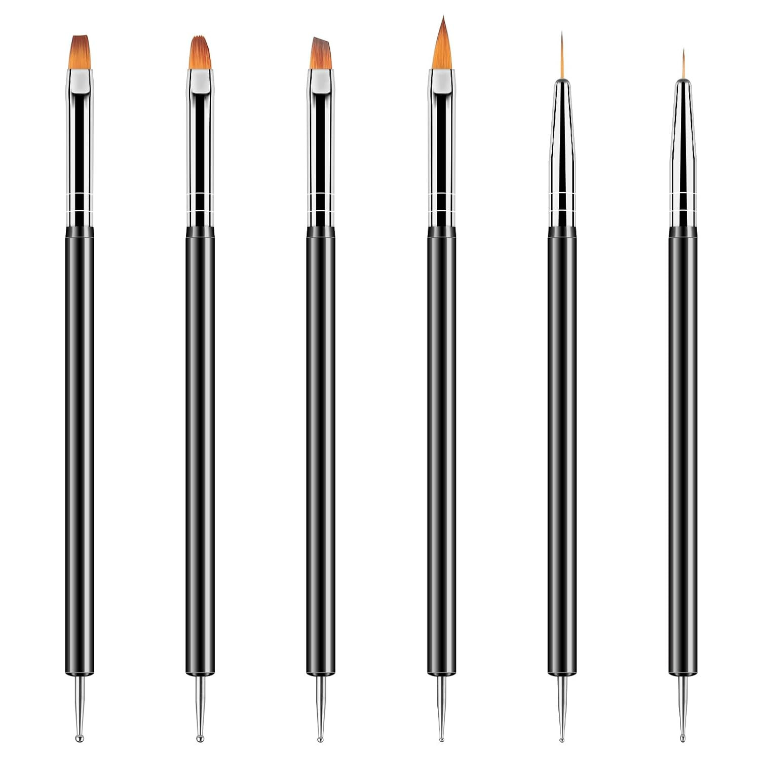 Pinceles Para Acrilico Cepillo De Acrílico Profesional Para Uñas 6 pcs