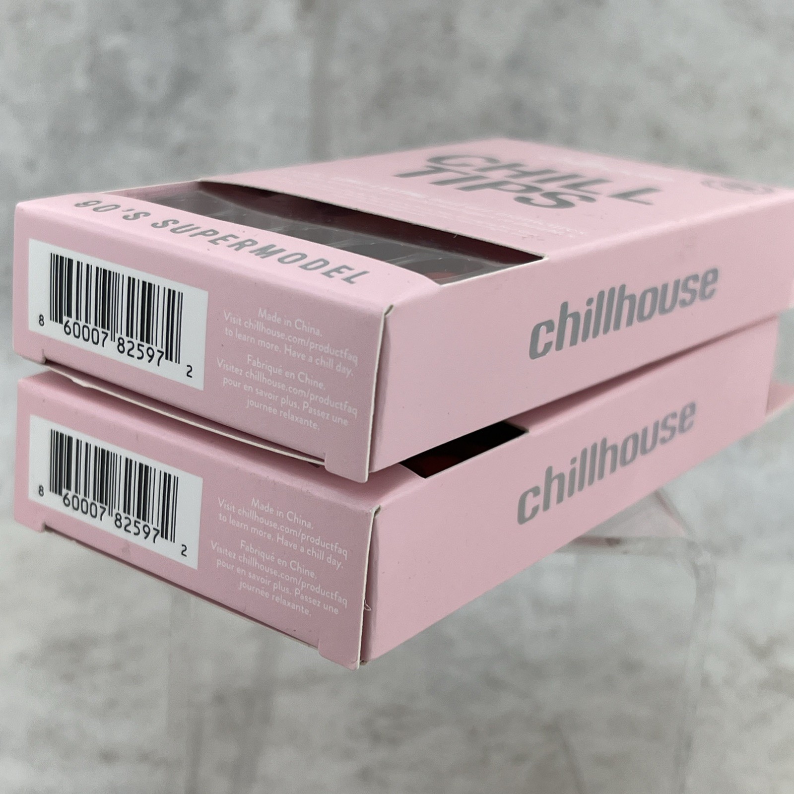 2 Pack! Chillhouse Chill Tips artificial nails 90’s Supermodel design – Red- New