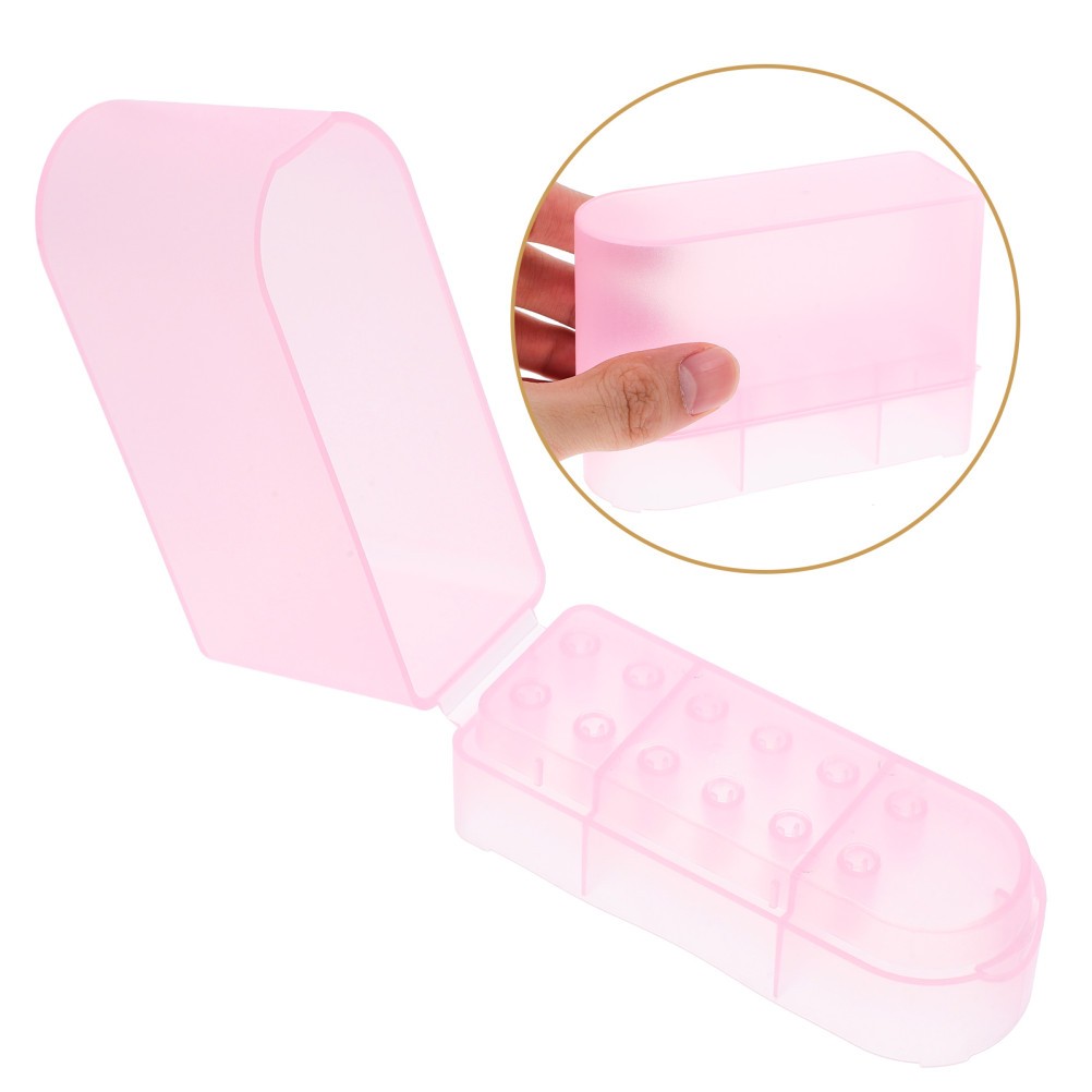 Nail Polishing Head Box Drill Bits Holder Grinding Finishing Case