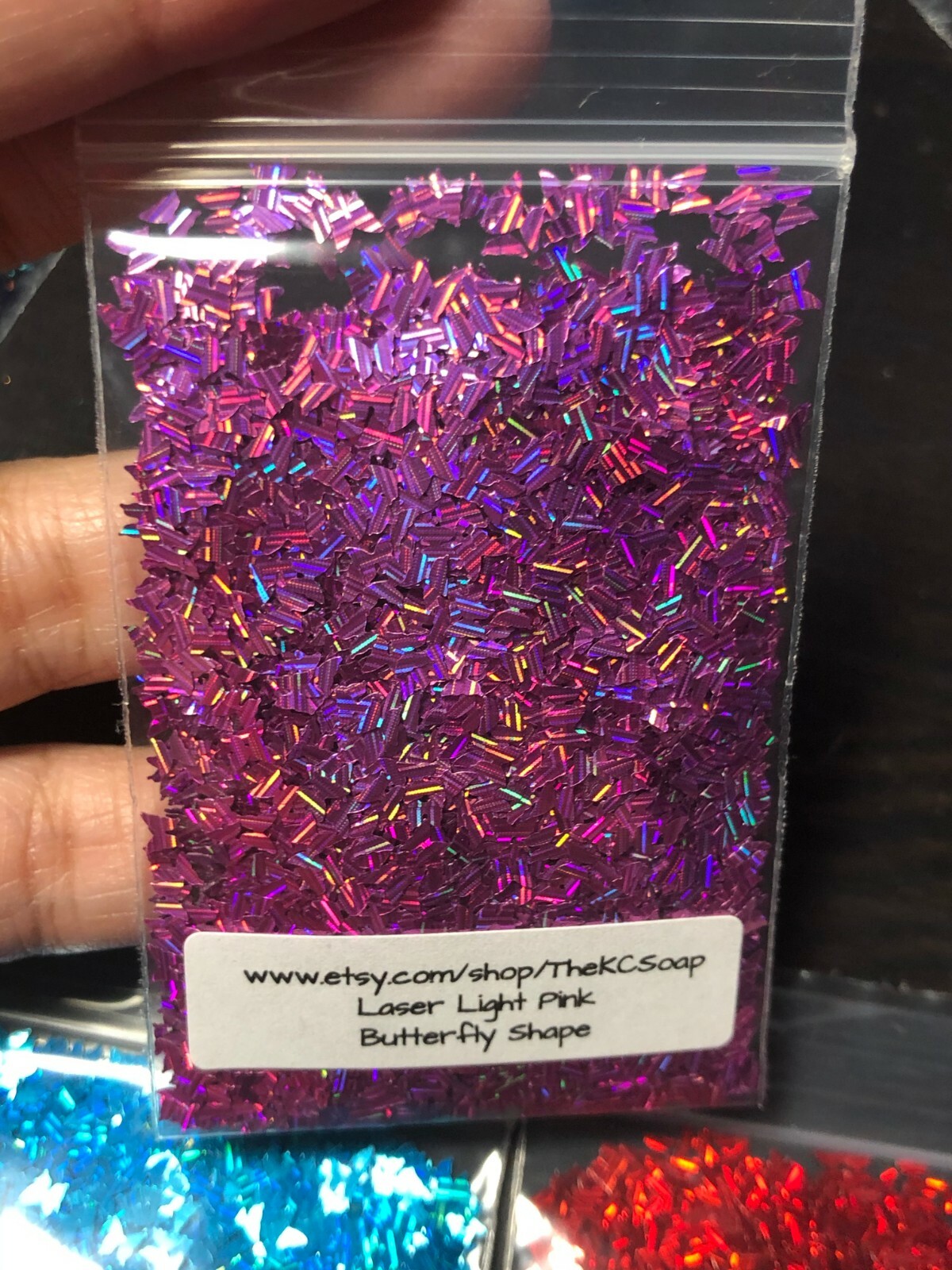 Solvent Resistant 3MM butterfly Shape Laser Holographic Face Nail Art US Seller