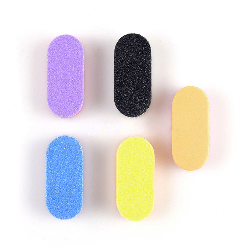 10Pcs Mini Nail Sponge Files Buffer Block Polishing Sanding Nail File Pedicure