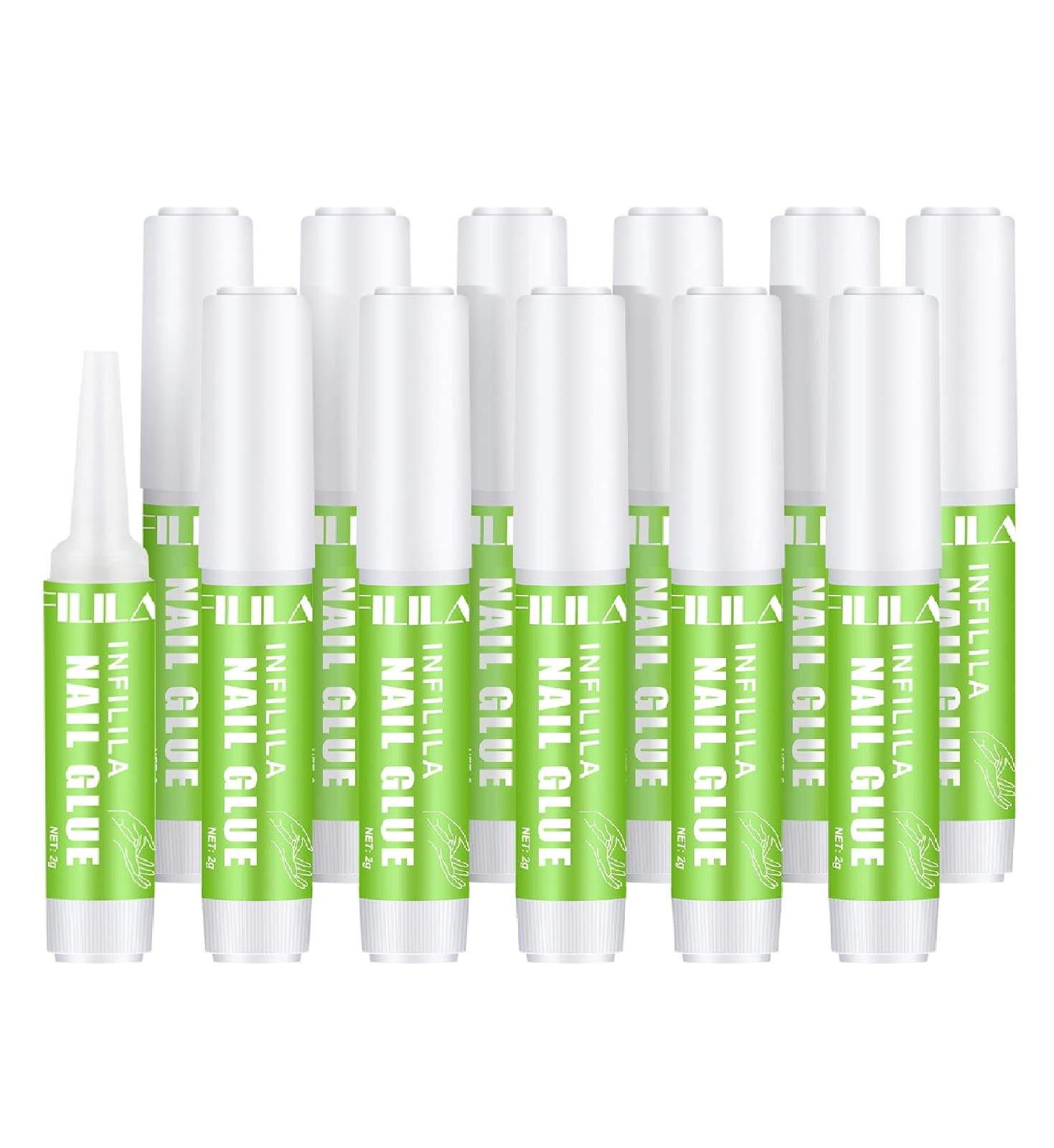 NXJ INFILILA Super Strong Nail Glue – Quick Dry 3-5 Seconds, 21+ Days Long-Lasti