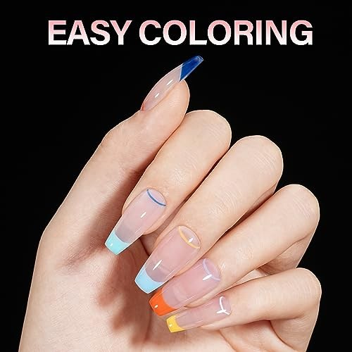 Nail Tips Half Matte Full Cover Nails Tip Clear Acrylic Pre-Shaped Long Coffin
