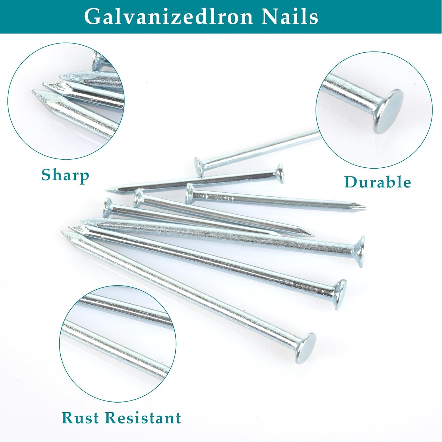 Nail for Hanging Pictures Assortment Kit – 750Pcs Small Nails, Finishing Nails,