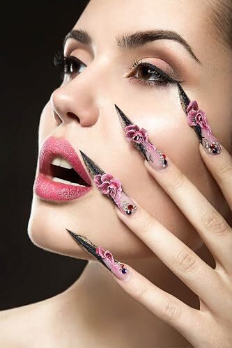 Long Press on Nails Coffin Fake Nails Purple False Nails with New Long Style 6