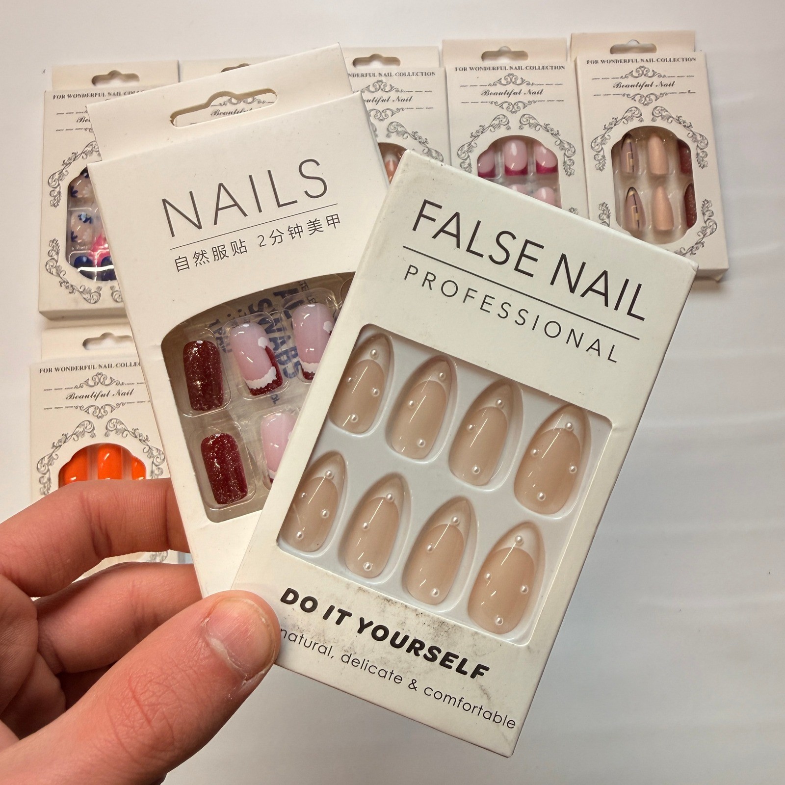 Lot of 10 Pack of 24 New False Press On Nails Assorted Designs and Colors №N24