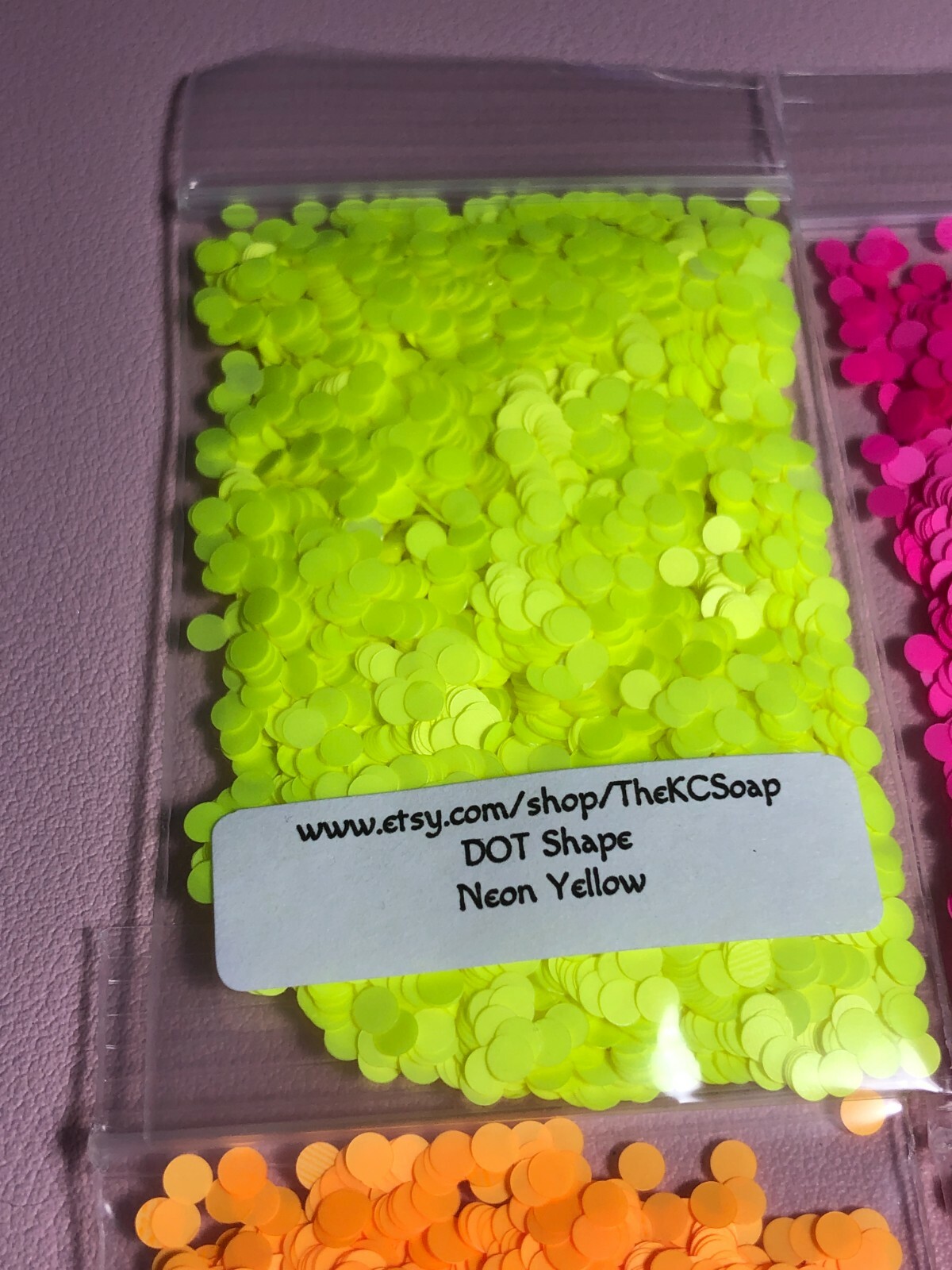 Solvent Resistant 3MM Neon Dot nail art glitter shape spangles sequins US Seller