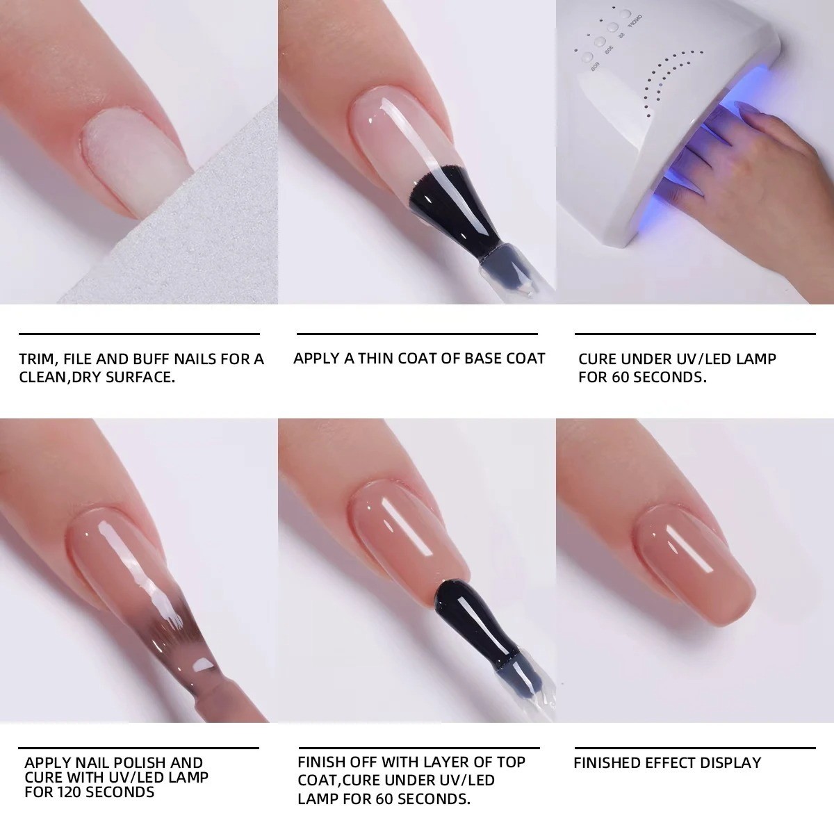 15ml Jelly Ice Nude Peelable Polish UV/LED Set Formaldehyde Free Oval Glossy
