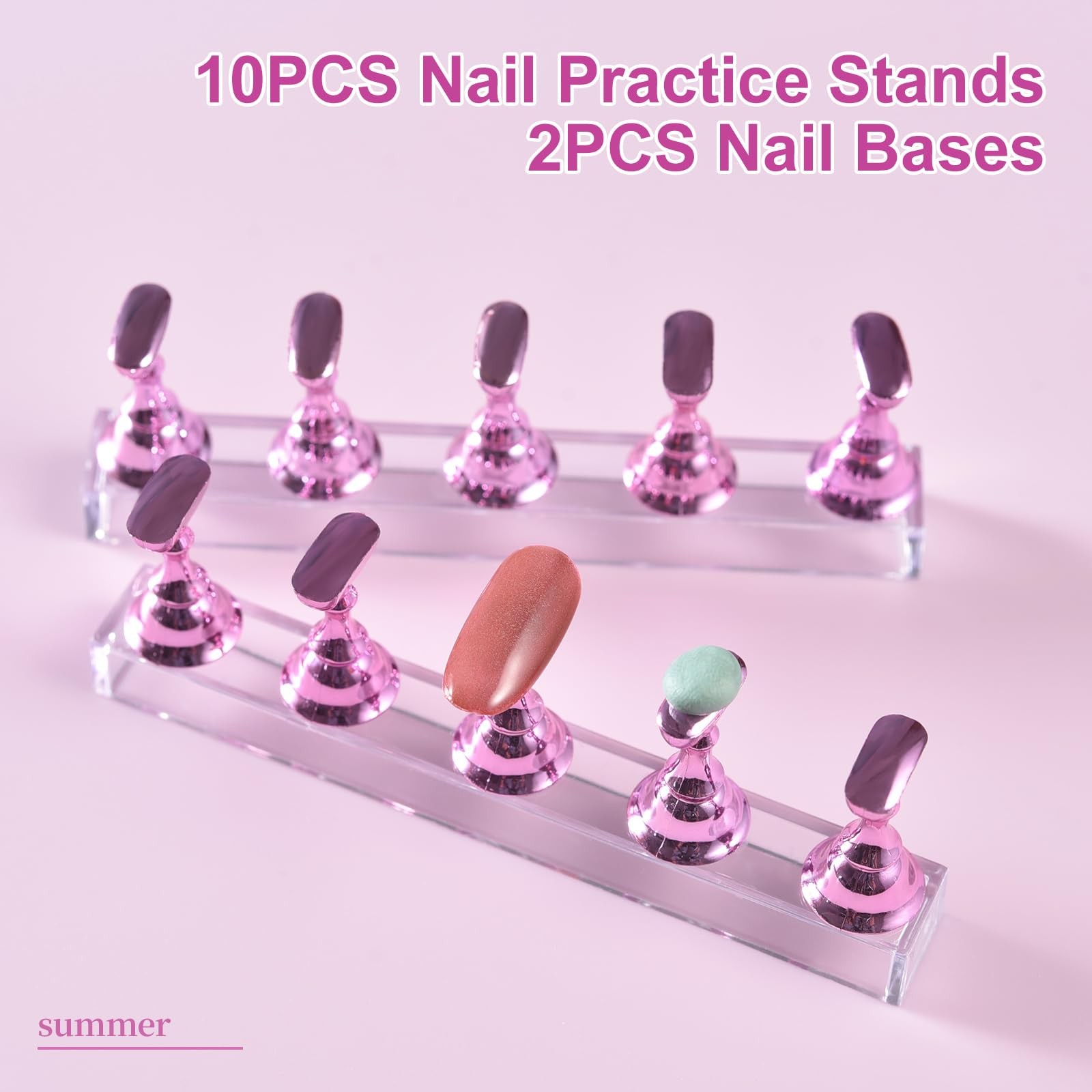 siyuwuro 2 Sets Nail Stand for Press on Nails Art Display Practice Fake Nail …