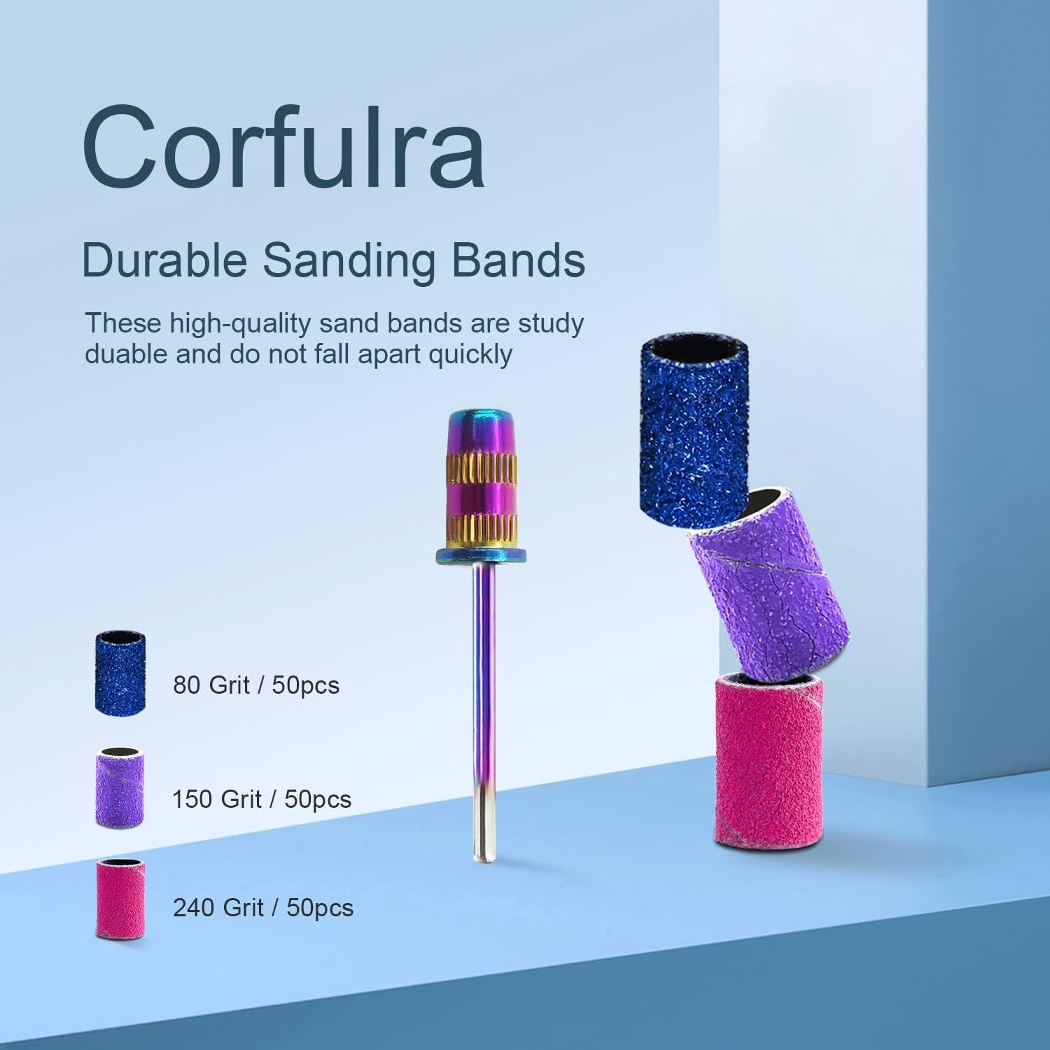 Sanding Bands for Nail Drill, Nail Drill Bits Sanding Bands Corfulra