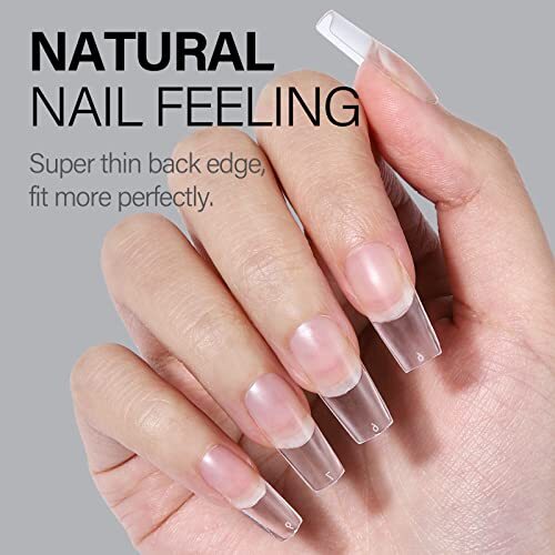 Medium Square Nail Tips – Upgraded Matte Soft Gel Full Cover 240-Medium square