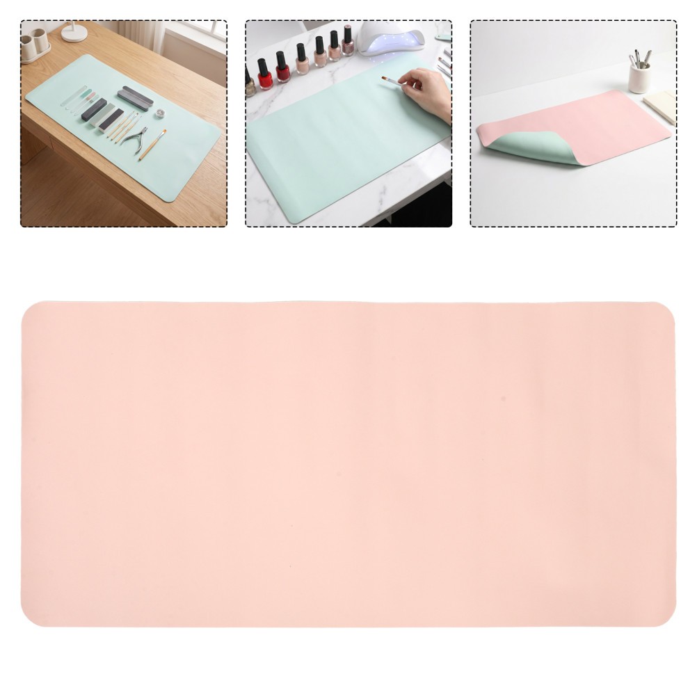 Professional Nail Table Mat, 31.5×15.75″ Foldable Manicure Desk Pad for Salon
