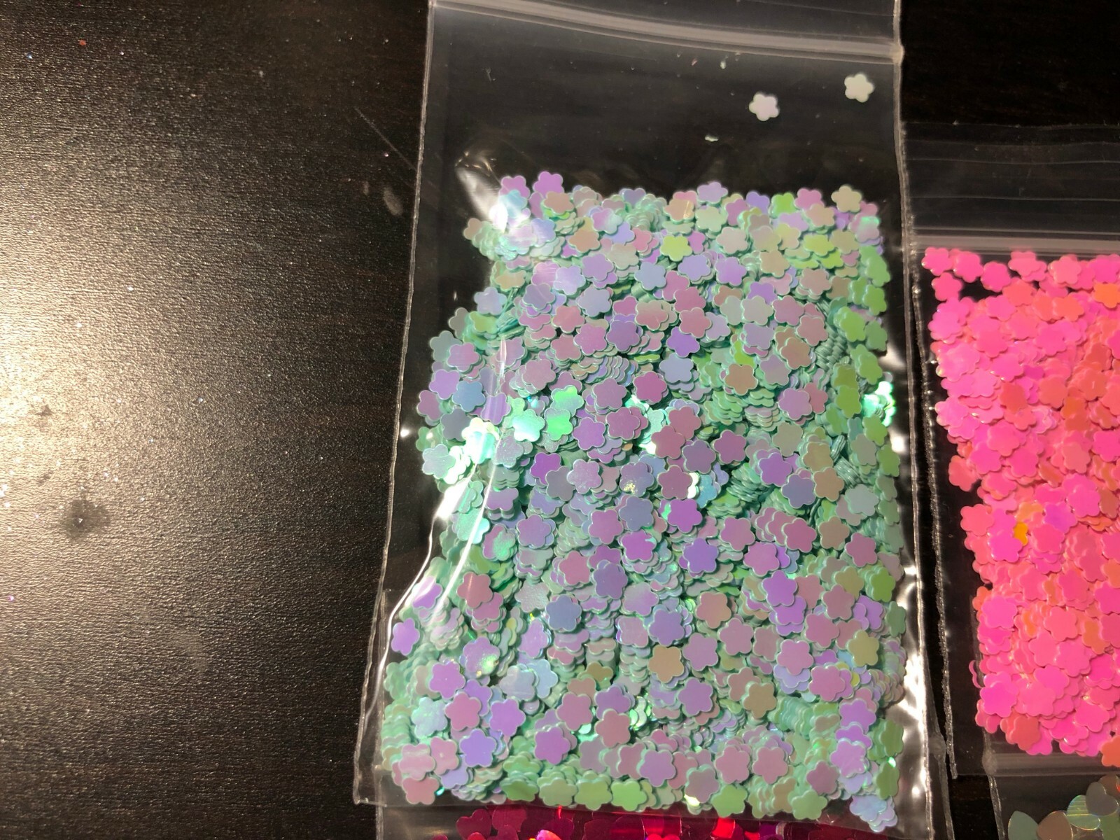 Solvent Resistant Flower/ leaf shape Glitter U Choose Color Nail Art Face Crafts