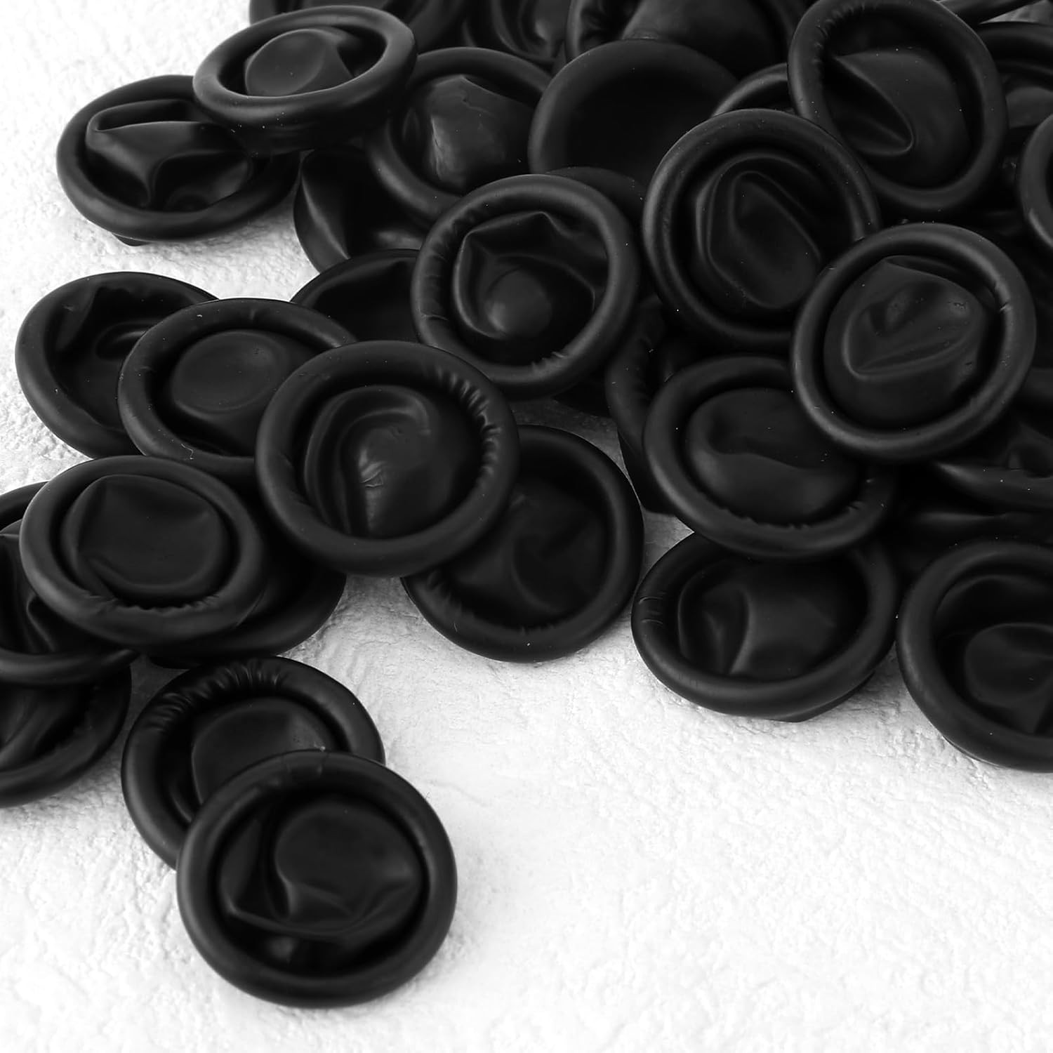 400 Pcs Black Finger Cots Large Finger Condoms Rubber Fingers Tip Covers Gloves