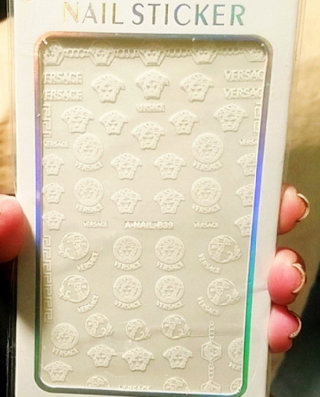 NWT NAIL ART DESIGN SELF-SEAL STICKERS SOLID WHITE N°130!