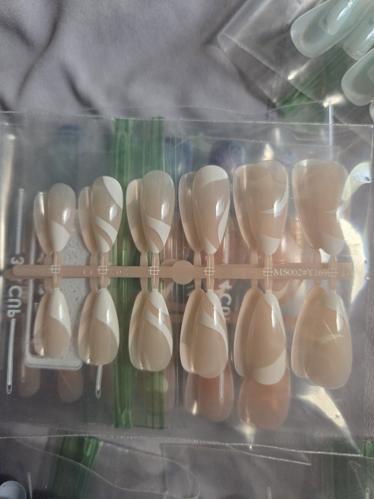 Assorted Press-On Nails Medium Handmade Multicolor Plastic
