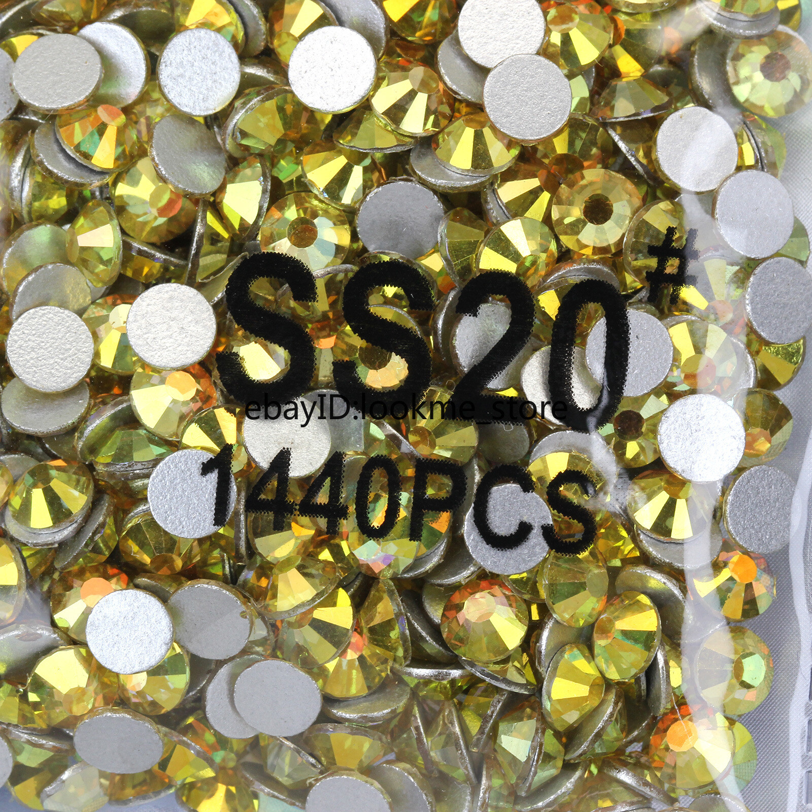1440pcs 5mm (ss20) Crystal Glass Rhinestones Flatback Gems Nail Art Crafts Decor