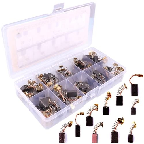 48Pcs Carbon Motor Brush Set,10Sizes Power Tool Replacement Brushes | 48Pcs 10