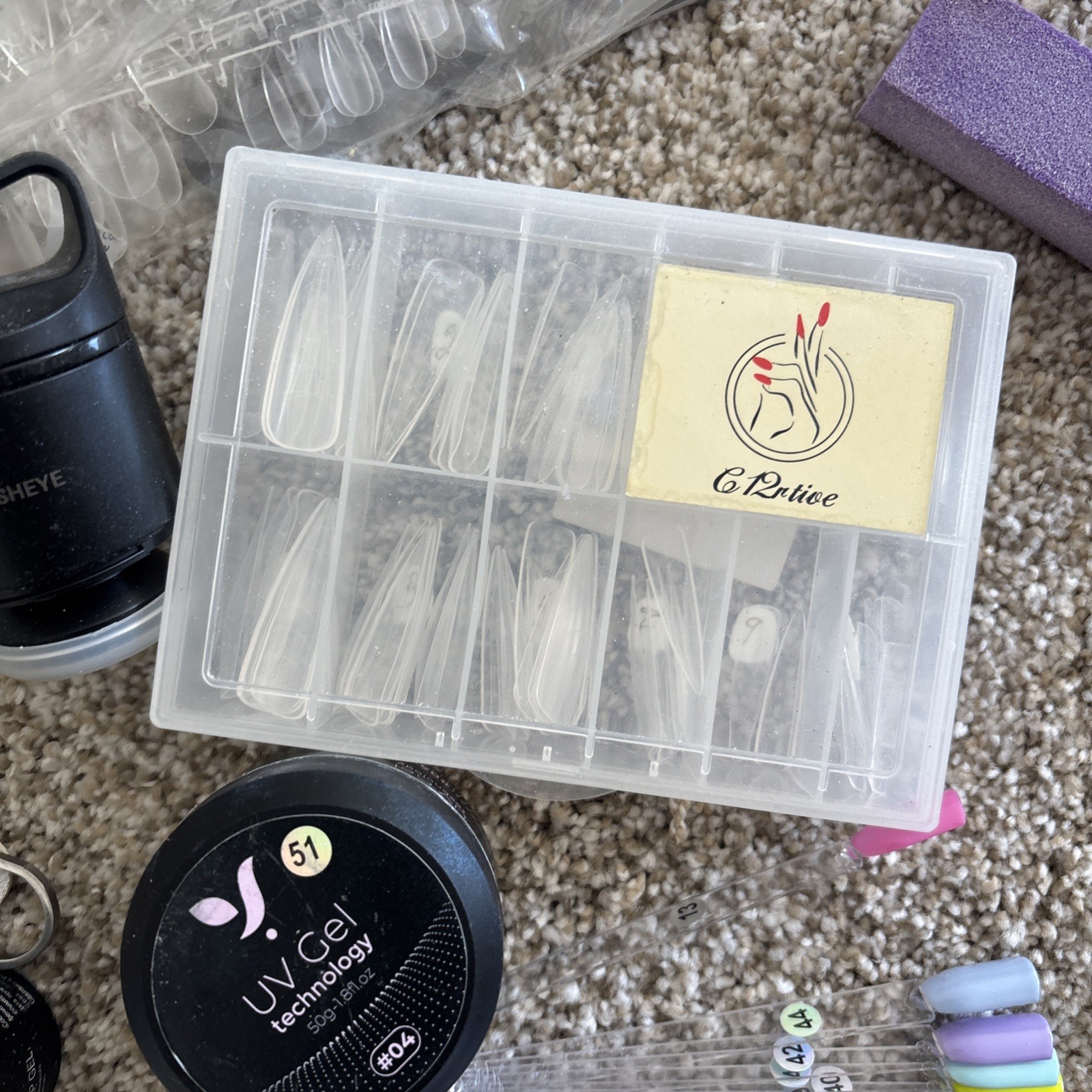 Nail Art Kit Bundle Tips Tools Brushes UV Gel Accessories Lot Set Manicure DIY