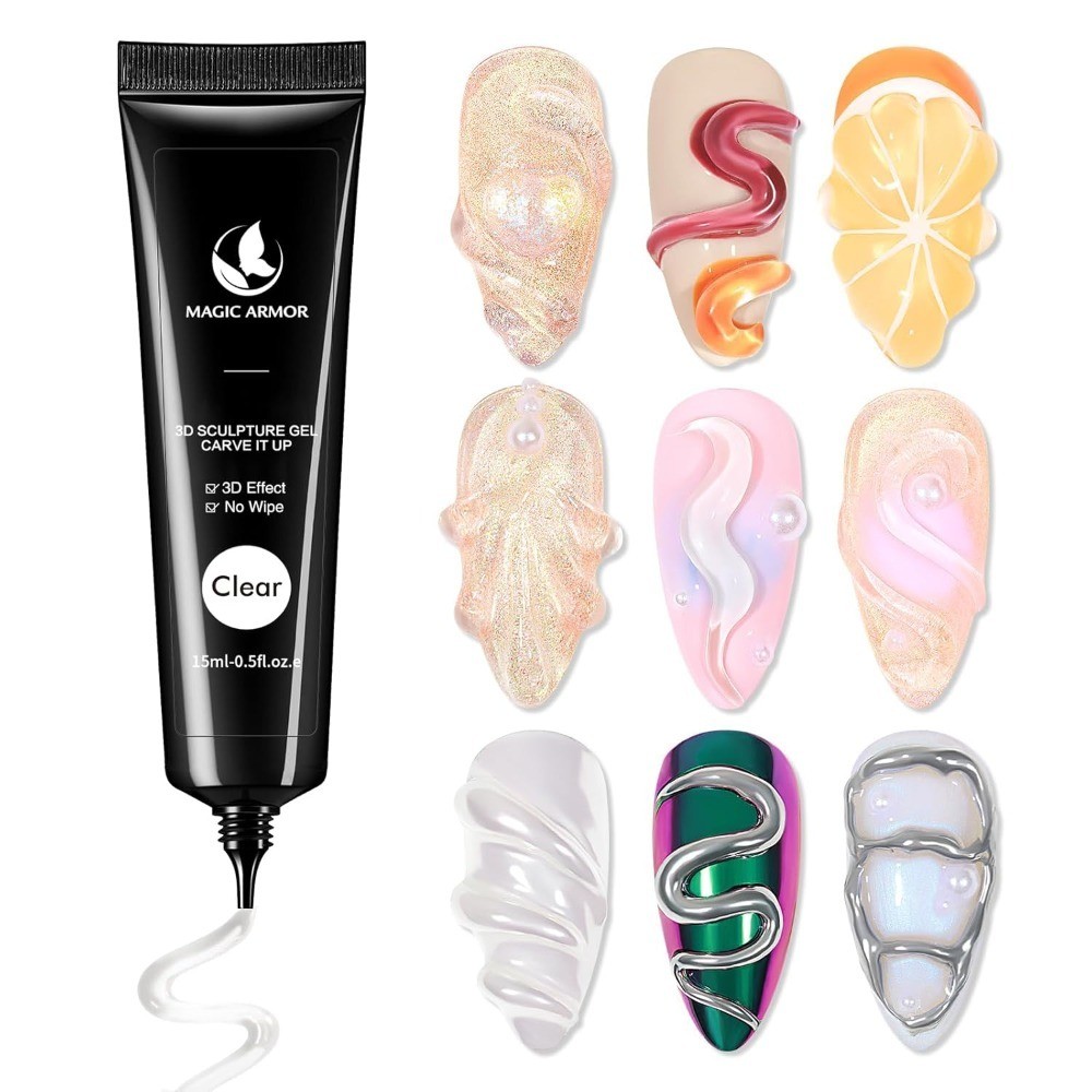 3D Nail Art Sculpting Gel Clear DIY Manicure Modeling Glue for Nail Designs