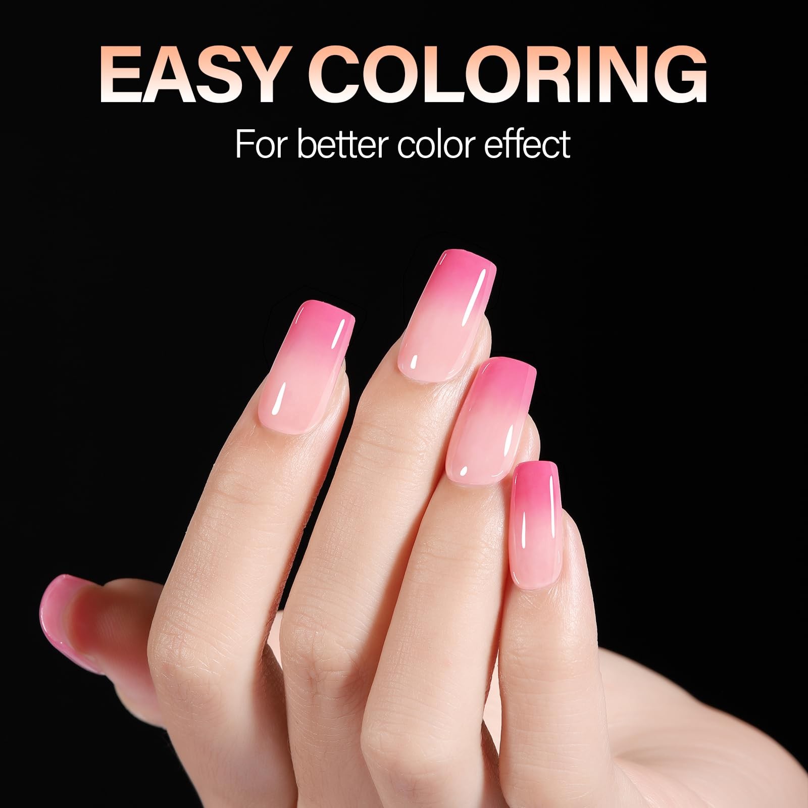Short Square Nails Clear Gel Nail Tips False Full Cover Soft 216pcs–square