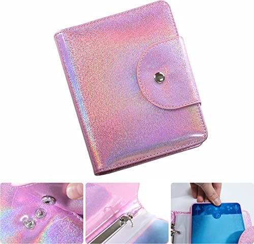 VNC 20 Slots Nail Art Stamp Plate Holder Stamping Plates Storage Bag C-Pink