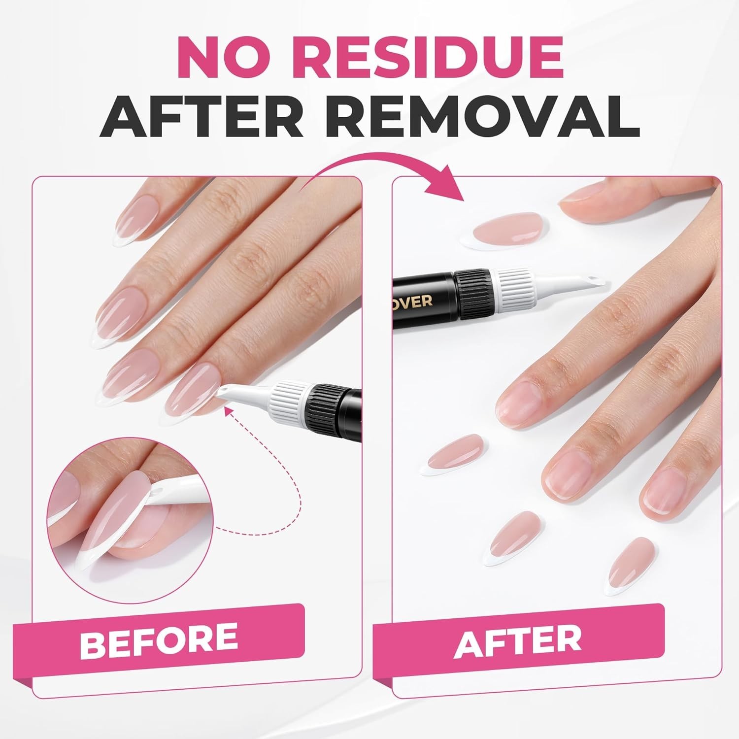 Complete Press-On Nail Kit: 15g Glue & 10ml Gentle Remover – Easy DIY Manicure