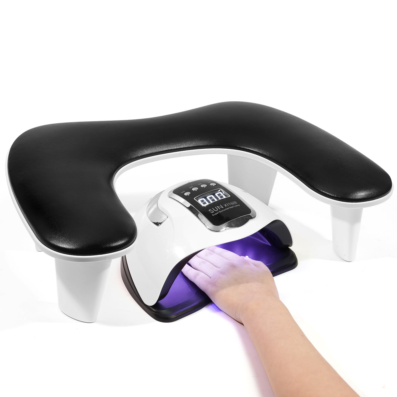 Arm Rest for Nails Tech: U-Shaped Manicure Nail Arm Rest Stand Black Big Arm…