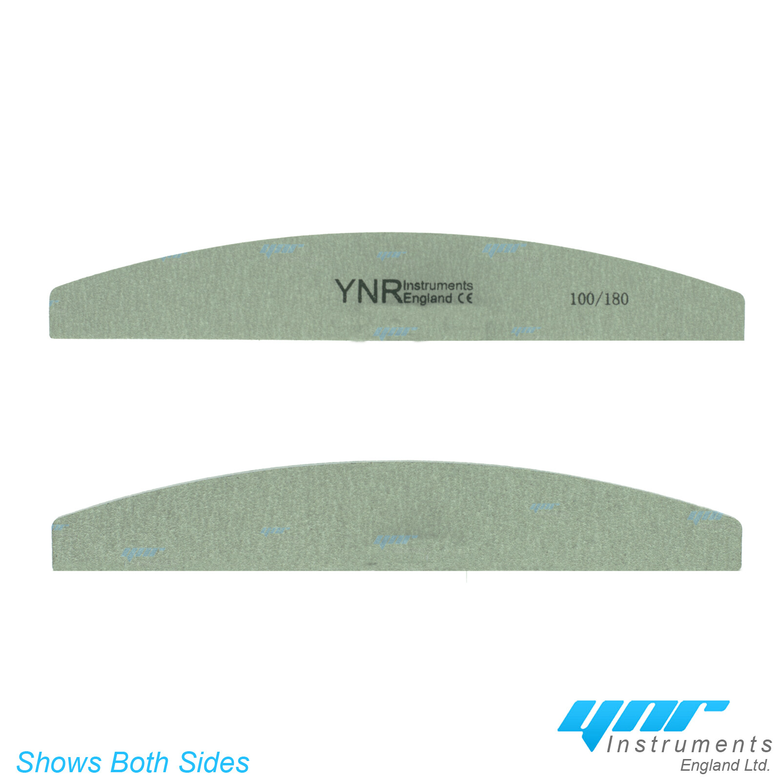 Emery Boards 100/180 – 180/240 Grit Nail Files Acrylics UV Gel Half Moon Curved