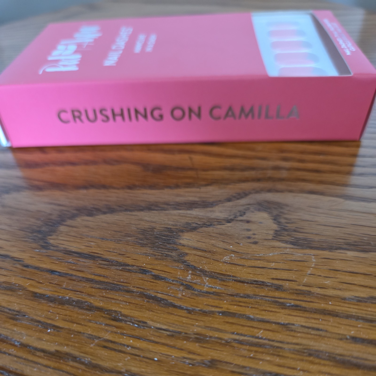 Press On Nails Nail Dashes Red Aspen Crushing on Camilla Coral Pink Neon Salmon