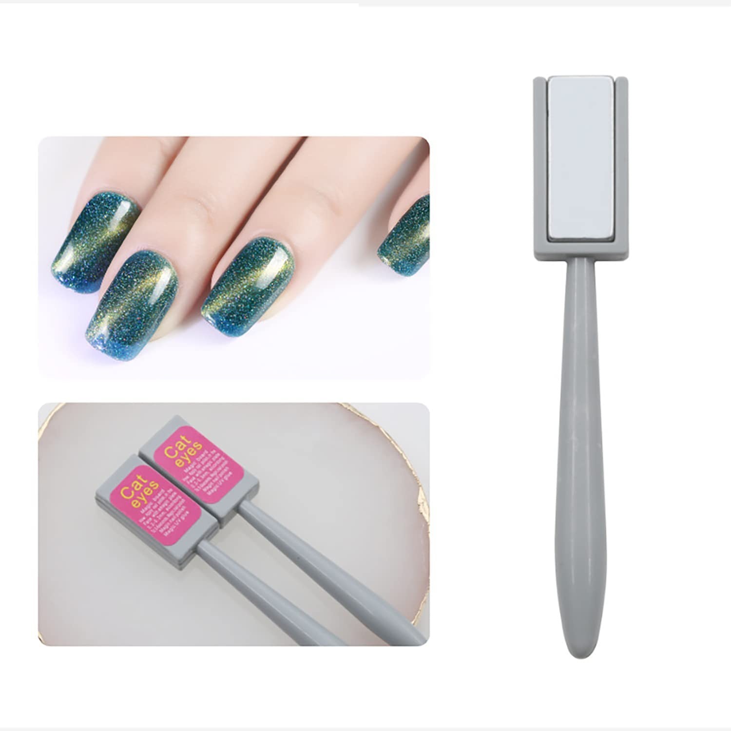 11Pcs Nail Magnet, Cat Eye Magnets for Nails, Nail Polish Magnet Stick 3d Nai…