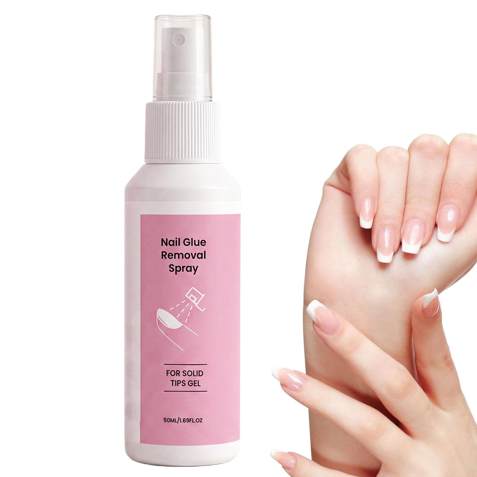 50ml Press On Nail Glue Removal Spray Instant Peel No Damage Manicure Tool