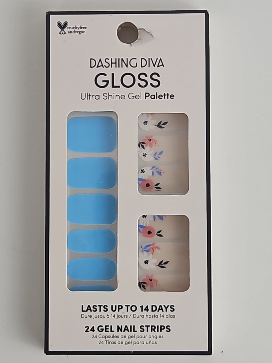 Dashing Diva Gloss Ultra Shine Gel Palette 24ct Gel Nail Strips MGS73 Waterscape