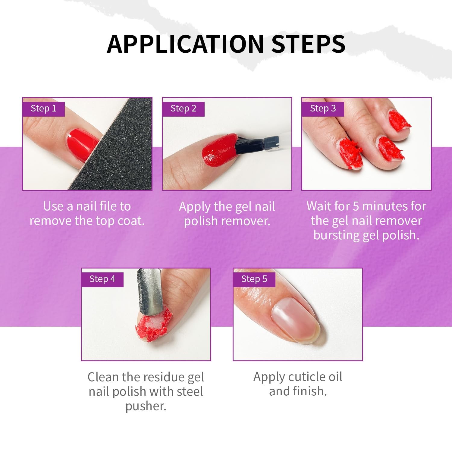 JEWHITENY Gel Nail Polish Remover Clear